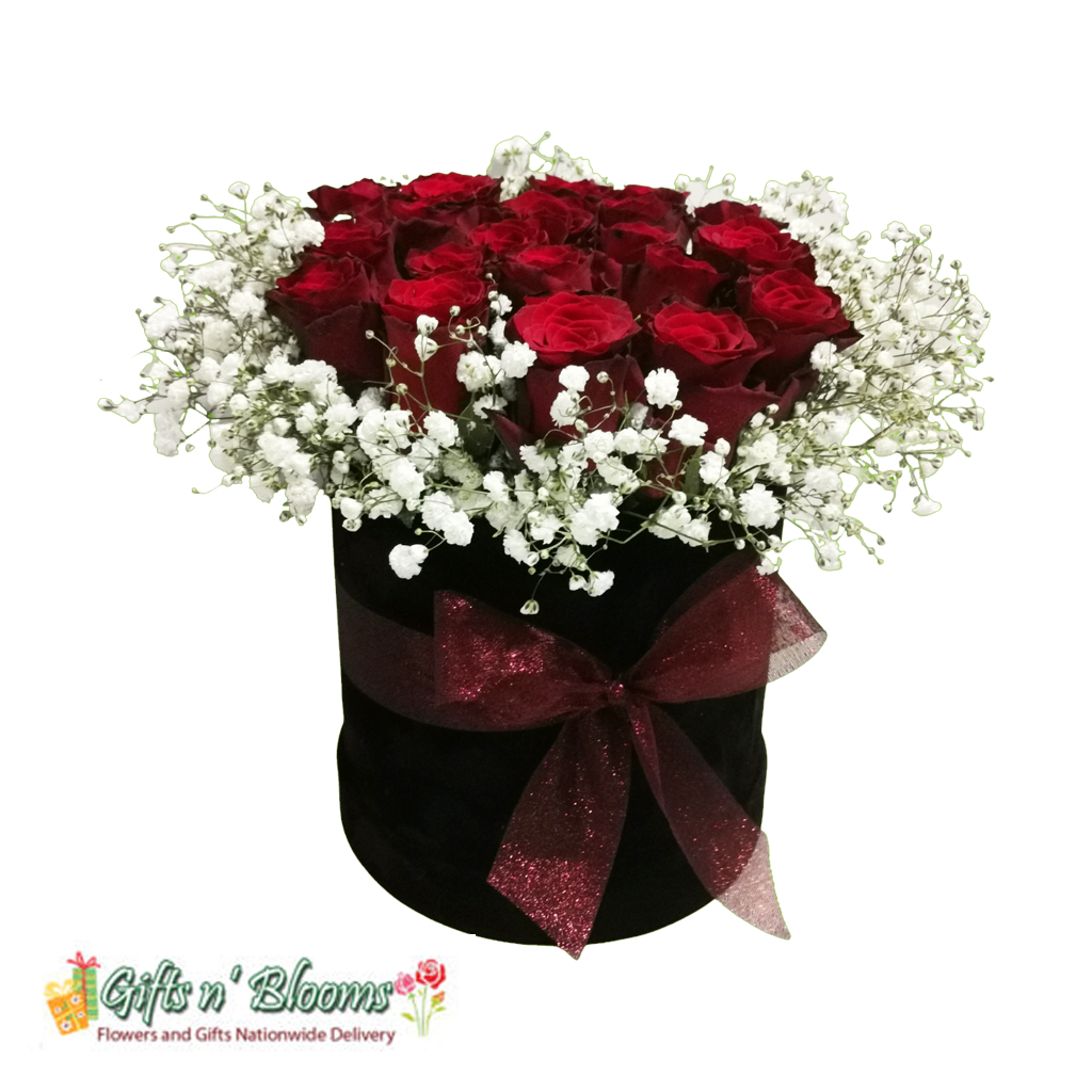 Mother's Day Roses in box with Chocolate and Balloon Delivery To Manila
